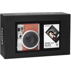 Resim Instax Neo 90 Classic Kahverengi Fotoğraf Makinesi Siyah Special Box 