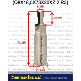 Resim Brk Dia 8 mm R3 Ebatlama Bıçağı 