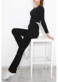 Resim Mokashopin - İspanyol Paça Solmayan Kot Pantolon Siyah - 1432.14 001 