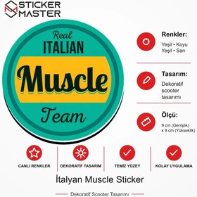 Resim Vespa Uyumlu İtalyan Muscle Sticker - 2 Adet 