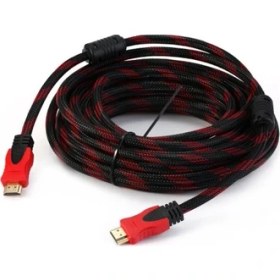 Resim Whitecom 5 Metre Hasır Sargılı Altın Uçlu Hdmi Görüntü Kablosu 3D 14V 