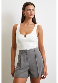 Resim Never More Piliseli Cepli Şort Gri Gri 