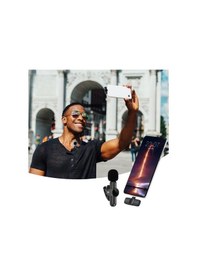 Resim Type C Uyumlu İphone Dönüştürücülü Kablosuz Yaka Mikrofonu Android Ve İphone Uyumlu Mini Mikrofon 5570 Diğer 