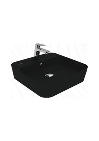 Resim Creavit Loop Kare İnce Çanak Lavabo 45 Cm Kömür Karası Lp046-00kk00e-0000 