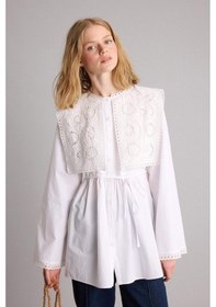 Resim Defacto Manuka X Defacto Relax Fıt Poplin Uzun Kollu Tunik H5543ax26smwt32 Beyaz-wt32 