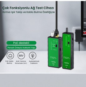 Resim Veggieg V-e109 Çok Fonksiyonlu Poe Destekli Fiber Optik Ağ Test Cihazı 