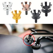 Resim Alüminyum Taç Stili Koltuk Cıvata Kapak - Harley Sportster XL/Dyna/ Bob/Touring/Road Glide için Hızlı Ayrılabilir Oturma Vidası Çubuğu 