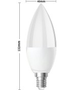 Resim Tongxida Akıllı E14 Mum Ampul - 5w Rgb+ww+cw, Tuya & Google Asistan Uyumlu, Uzaktan/ses Kontrolü 