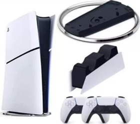 Resim Playstation 5 Slim Dijital + 2. Ps5 Kol + Dikey Stand + Sarj istasyonu Beyaz 