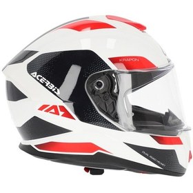 Resim Acerbis Krapon 22-06 Kask Beyaz Kırmızı Kırmızı - Beyaz 