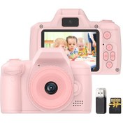 Resim Ruicoo Çocuklar İçin 48mp Çift Lensli 1080p Dijital Fotoğraf Makinesi - 2.4" Ips Ekran, Oyun Ve Müzik Özellikli 
