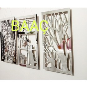 Resim Ahşap / Pleksi 3 Lü Duvar Tablosu 