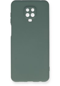 Resim HappyCase Xiaomi Redmi Note 9 Pro Kılıf Nano Içi Kadife Silikon - Koyu Yeşil 