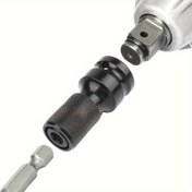 Resim 1 adet Elektrikli Anahtar Matkap Chuck, Elektrikli Anahtar Dönüştürme Başlığı, Dönüştürme Başlığı Kapak, Hex Başlığı, 1/2 Dönüş 1/4 Genişletme Bit Dönüştürme Başlığı 