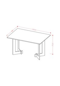 Resim Asra Trend Yemek Masası YM-02 %100 MDF Modern Mutfak Masası Salon Masası Sidon 