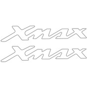Resim Yamaha Xmax Yazı Damla Kabartmalı Sticker Beyaz 