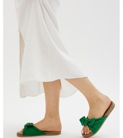 Resim Yeşil Örgü Tokalı Kadın Terlik Kaymaz Taban Havuz Deniz Plaj Terliği Yeşil 