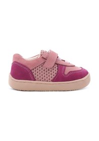 Resim Rakerplus Bob Hakiki Deri Pembe Barefoot Cırtlı Lastikli Bebek Sneaker Ayakkabı Pembe 