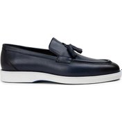 Resim Deery Hakiki Deri Mavi Erkek Loafer Ayakkabı - 01958mmvıc01 Mavi 