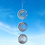 Resim Yansıtıcı 3D Paslanmaz Çelik Rüzgar Döndürücüler - Açık Bahçeler, Verandalar ve Bahçeler için Kuş Giderici - Evden Ahçıkları, Pusulaları Uzak Tutun - Dayanıklı Metal Yapı, Kuş Giderici Cihazı 