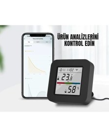 Resim Tuya Akıllı Kumanda 3 In 1 Sıcaklık ve Nem Göztergeli 