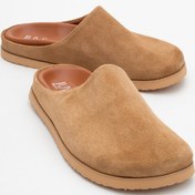 Resim Space Toprak Süet Hakiki Deri Önü Kapalı Kadın Terlik Toprak 