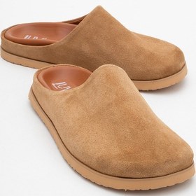 Resim Space Toprak Süet Hakiki Deri Önü Kapalı Kadın Terlik Toprak 