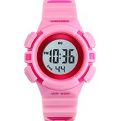 Resim Aubyhe Skmeı 1485 Dijital Saat - 50m Su Geçirmez, Gece Işığı, Alarm, Kronometre, Hafta/tarih Gösterimi, Pembe Unisex Spor Kol Saati Çok Renkli 