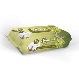 Resim Nessiworld Doğal Zeytinyağlı Islak Havlu Mendil 90 Adet 