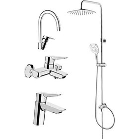 Resim Artema Solid S Batarya Seti, Punto Plus 3s Tepe Duş Takımı A45739 