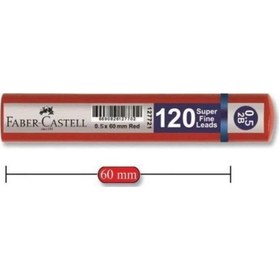 Resim Faber Castell 2b 0.7 Uç 120 Li Tüp Kırmızı 