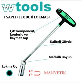 Resim Weber Tools T Saplı Flex Buji Lokmaları 16 x 280 MM 