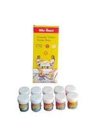 Resim Guaj Boya 10 Renk 15 ml Şişede 1 Paket Guvaş Boya Seti 10 Lu Çok Renkli 
