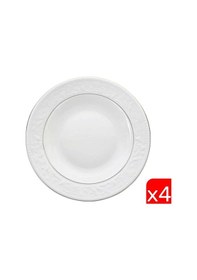 Resim Porland Hazan Platin Yaldız Çukur Tabak 22cm 4 Lü 04por031144 