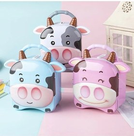 Resim Sevimli İnek Tasarımlı Metal Kumbara 