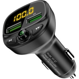 Resim Bluetooth Fm Verici Araç Şarj Cihazı Araba Bluetooth Müzik Çalar, Siyah (Yurt Dışından) 