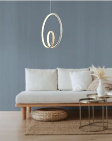 Resim Tt004-By Tt Aydınlatma Göz Modeli Mat Beyaz Led Avize 