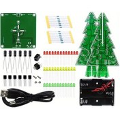 Resim Cloud011 Renkli 3d Noel Ağacı Led Dıy Kiti 3 Renk Rgb Işık Öğrenciler İçin Elektronik Stem Projesi 