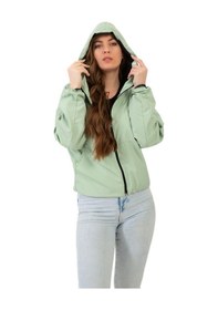 Resim Spor Kadın Kapüşonlu Su Ve Rüzgar Geçirmez Oversize Yağmurluk - Rüzgarlık-132 Su Yeşili 