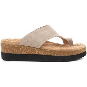 Resim Muya Hora Anatomik Taban Topuk Dikeni Kadın Terlik Krem 