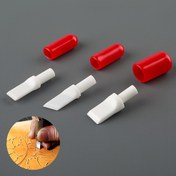 Resim Hobbyworker 1 Adet Döner Seramik Oyma Bıçağı - 10mm & 6.5mm Çift Kenar Tasarım, Kırmızı Koruyucu Kılıf ile, DIY El İşi ve Hassas Detaylandırma için Ergonomik Beyaz Sap, İş Araçları, El İşi Aksesuarları, Rahat Tutuş, Dayanıklı Yapı, DIY Cüzdan Yapımı 