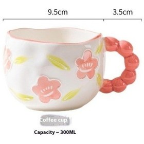 Resim Shineyee El Tutam Kahve Fincanı - Sevimli Kız Kalp Seramik Fincan - Ev Boyaması - Yüksek Değerli Ikindi Çayı - Yaratıc 