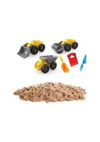 Resim Dede İş Makineleri İnşaat Seti Kinetik Oyun Kumu Seti 750 Gr 