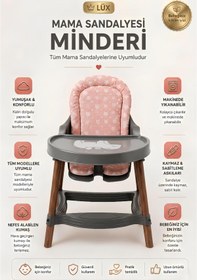 Resim MorBebe Lüx Mama Sandalyesi Minderi ( Tüm Mama Sandalyelerine Uyumludur ) Pembe 