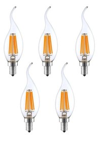 Resim Rustik Kıvrık 4w E14 Led Ampul 400lm 5li Paket 