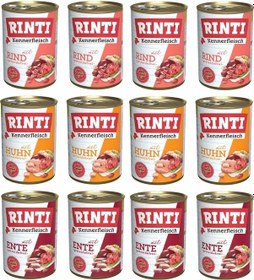 Resim Rinti 3 Çeşit Karma Köpek Konservesi 400 G X 12 Adet 