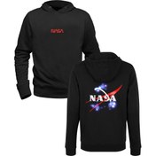 Resim Nasa-Space Baskılı Siyah Ön Arka Baskılı Çocuk Sweatshirt 