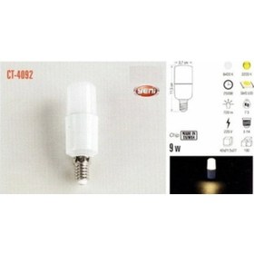 Resim Cata 10 Adet Ct-4092 Led Buji Ampul (9W) 