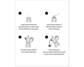 Resim Madame Coco Laurina Moka Pot - Siyah - 150 ml 