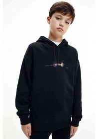 Resim Pink Floyd Logo Metal Rock Music Baskılı Unisex Çocuk Sweatshirt Siyah 